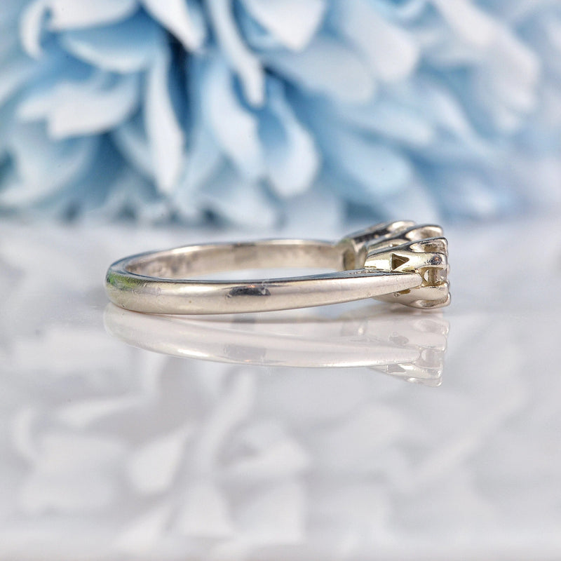 Ellibelle Jewellery Vintage Diamond Platinum Three Stone Engagement Ring (0.50ct)