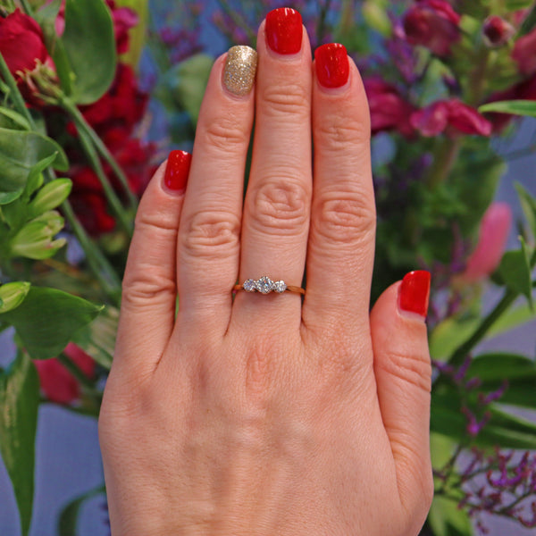 Ellibelle Jewellery VINTAGE DIAMOND TRILOGY RING