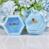 Ellibelle Jewellery Vintage Garnet & Diamond 18ct Gold Cluster Ring