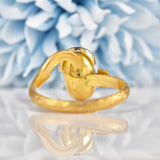 Ellibelle Jewellery Vintage Imperial Topaz & Diamond 18ct Gold Acorn Ring