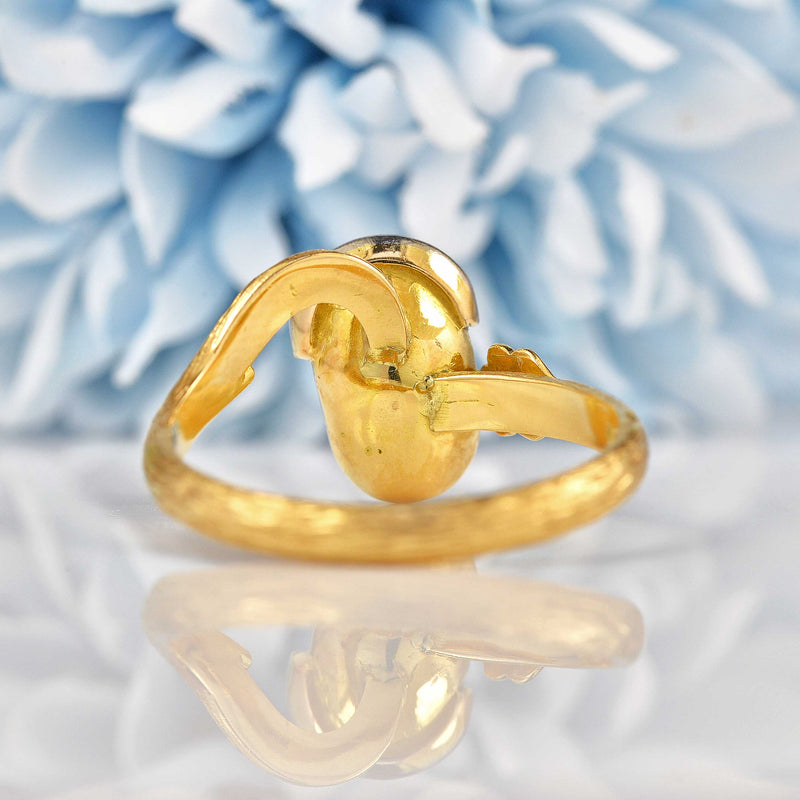 Ellibelle Jewellery Vintage Imperial Topaz & Diamond 18ct Gold Acorn Ring