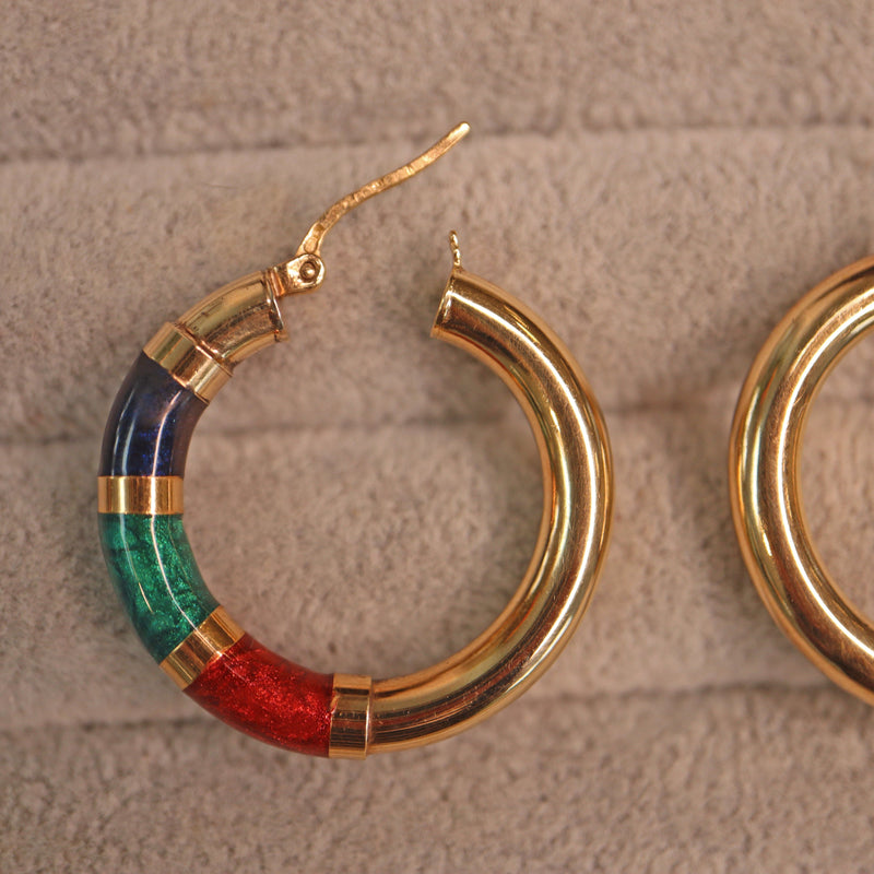 Ellibelle Jewellery Vintage Italian Gold Earrings & Bracelet Set