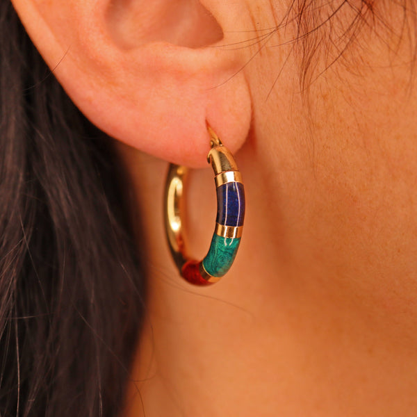 Ellibelle Jewellery Vintage Italian Gold Earrings & Bracelet Set