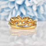 Ellibelle Jewellery Vintage Multi-Gem 9ct Gold Cluster Ring