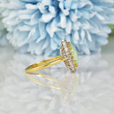 Ellibelle Jewellery VINTAGE OPAL & DIAMOND 18CT GOLD CLUSTER RING