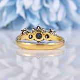 Ellibelle Jewellery Vintage Opal & Diamond 18ct Gold Three Stone Ring