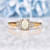 Ellibelle Jewellery Vintage Opal & Diamond 9ct Gold Ring