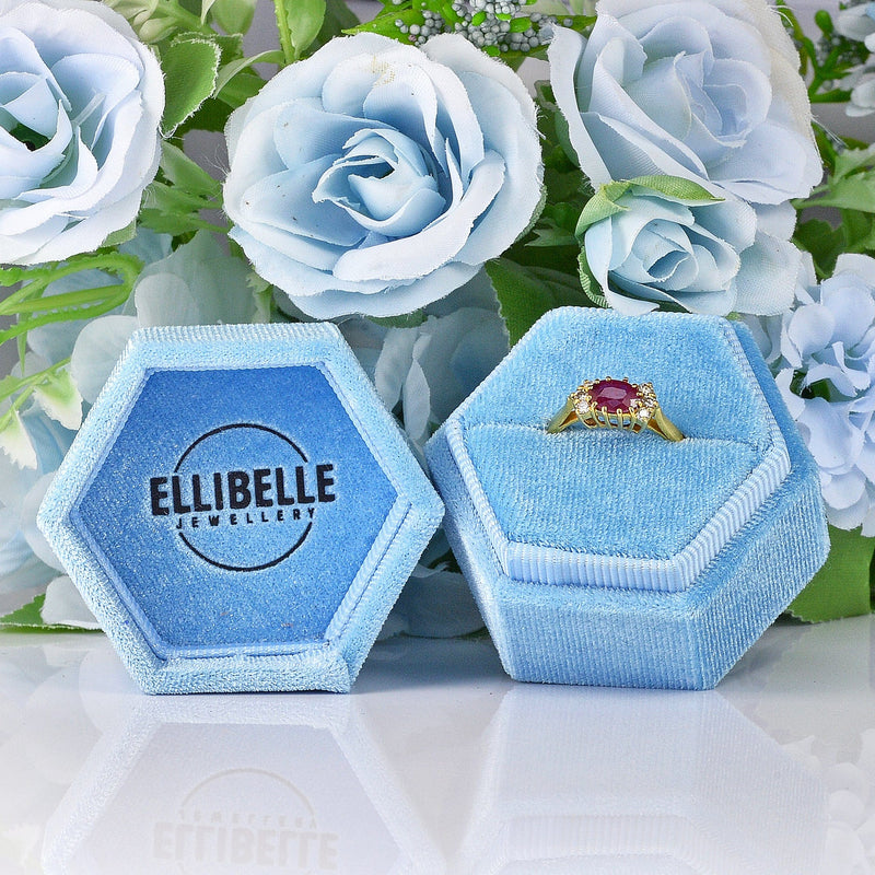 Ellibelle Jewellery Vintage Ruby & Diamond 18ct Gold Bow Ring