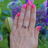 VINTAGE RUBY & DIAMOND 18CT GOLD CLUSTER RING