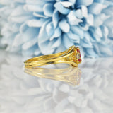 Ellibelle Jewellery VINTAGE RUBY & DIAMOND 18CT GOLD 'EVIL EYE' RING