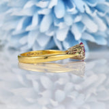 Ellibelle Jewellery Vintage Ruby & Diamond 18ct Gold Ring
