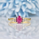 Ellibelle Jewellery Vintage Ruby & Diamond 18ct Gold Ring