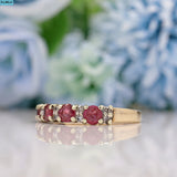 Vintage Ruby & Diamond 9ct Gold Eternity Band Ring Info