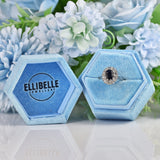 Ellibelle Jewellery Vintage Sapphire & Diamond 18ct White Gold Cluster Ring