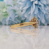 Ellibelle Jewellery VINTAGE SAPPHIRE & DIAMOND 9CT GOLD CLUSTER RING