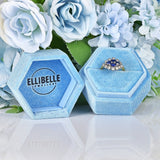 Ellibelle Jewellery Vintage Sapphire & Diamond Boat-Shaped Cluster Ring