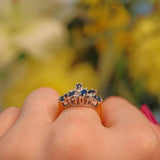 Ellibelle Jewellery Vintage Sapphire & Diamond Gold Dress Ring