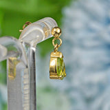 Ellibelle Jewellery VINTAGE TEAR-DROP PERIDOT GOLD PENDANT EARRINGS