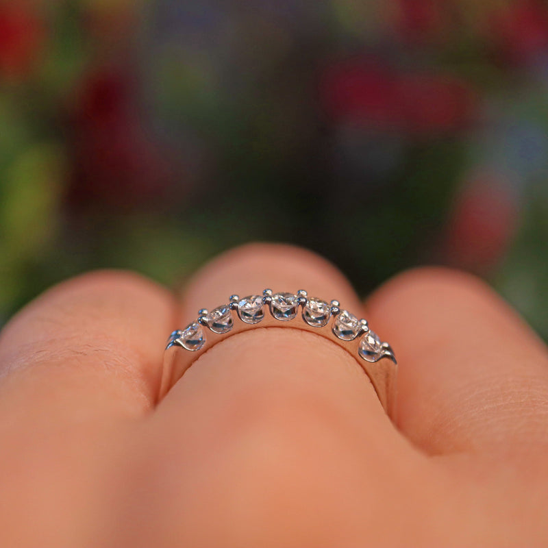 Ellibelle Jewellery WHITE GOLD DIAMOND HALF ETERNITY RING