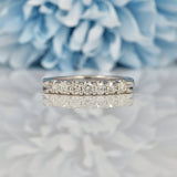 Ellibelle Jewellery WHITE GOLD DIAMOND HALF ETERNITY RING