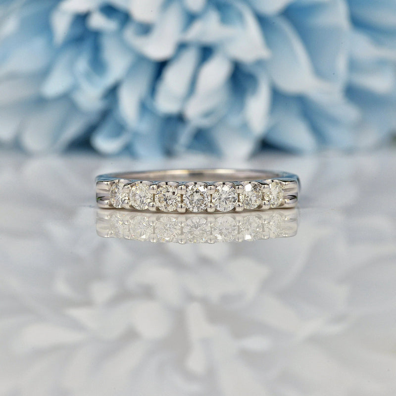 Ellibelle Jewellery WHITE GOLD DIAMOND HALF ETERNITY RING