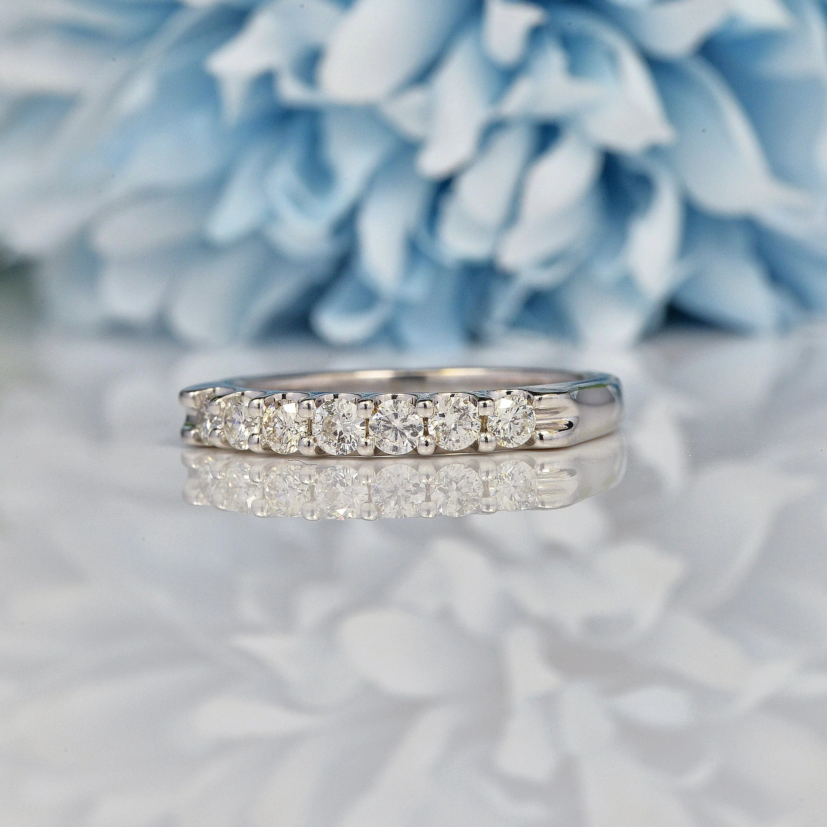 Ellibelle Jewellery WHITE GOLD DIAMOND HALF ETERNITY RING