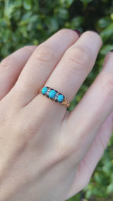 Antique Victorian Turquoise & Diamond 18ct Gold Ring