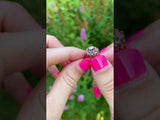 VINTAGE RUBY & DIAMOND 9CT GOLD DAISY CLUSTER RING